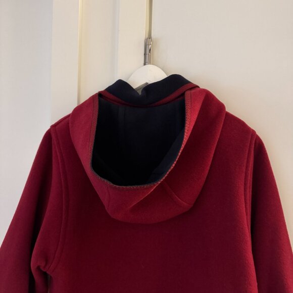Vintage Red Duffle mid length coat made in italy size small to medium - Picture 5 of 11